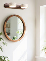 Load image into Gallery viewer, Travira Travertine Duo Sconce – Adjustable Natural Stone Wall Light for Bedroom Hallaway