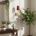 Load image into Gallery viewer, Rowan Elegant White-Linen Shade Wall Lamp – Retro Metal Wall Light for Bedroom & Hallway