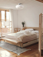 Load image into Gallery viewer, Retro Brass Bauhaus Glass Disc Ceiling Lamp