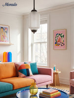 Bild in Gallery-Viewer laden, Vintage Glas Eloise Pendelleuchte