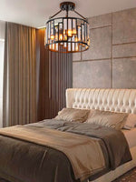 Load image into Gallery viewer, American Retro Industrial Style Iron Birdcage Pendant Lamp