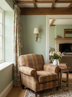 Load image into Gallery viewer, Rowan Classic Fabric Shade Sconce – Ceramic Wall Light for Hallway or Bedroom