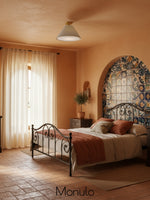 Charger l'image dans la visionneuse de galerie, Suspension tambour conique Lorvion - Suspension et plafond conique en lin et laiton