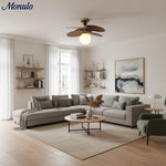 Charger l'image dans la visionneuse de galerie, Lustre à feuilles en cascade Orrise - Métal et bois modernes pour chambres et salons