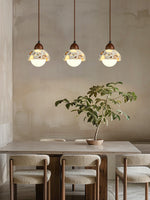 Load image into Gallery viewer, Wabi-sabi Style Water-polished Translucent Stone Retro Pendant Lamp