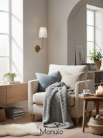 Load image into Gallery viewer, American Industrial Style Vintage Brass Fabric Wall Sconce