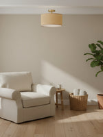 Load image into Gallery viewer, Dumora Drum Woven Ceiling Light - Rustic Boho Semi Flush Mount Light