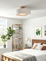 Load image into Gallery viewer, Cerova Porcelain Flush Mount Ceiling Light – Modern Low-Profile Fixture