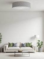 Load image into Gallery viewer, Soft Ceiling Lamp - Fabric & Acrylic Round Light for Ambient Glow