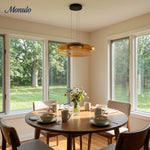 Cargar imagen en el visor de la Galería, Lámpara colgante de vidrio con forma de disco apilado Verdoma Iluminación nórdica contemporánea para cocinas