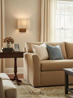 Load image into Gallery viewer, Nolvara Soft Fabric Luxe Metal Fabric Wall Sconce for Bedroom Reading Light