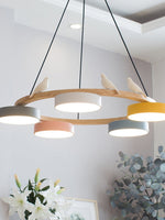 Load image into Gallery viewer, Modern Creative Colourful Circle Bird Chandelier