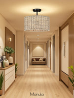 Load image into Gallery viewer, Bohemian Style Semi-Flush Mount Ceiling Light