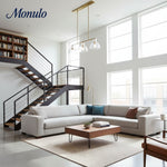 Bild in Gallery-Viewer laden, Glavira Contemporary Linear Pendant Light – Klarglas-Schirm mit Messing- oder Bronze-Finish