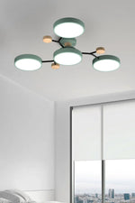 Load image into Gallery viewer, Multihead Disc Morandi Color Branch Ceiling Light
