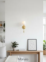 Bild in Gallery-Viewer laden, Rowan Stoffschirm Wandleuchte in Antik Kupfer - Vintage Luxus Licht für Innenräume