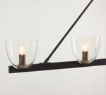 Load image into Gallery viewer, Auria Hand-Blown Glass & Metal Linear Chandelier – Contemporary Multi-Arm Fixture for Dining & Kitchen Island