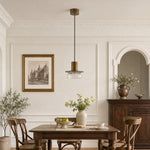 Load image into Gallery viewer, Crackle glass pendant installed above a dining or bar counter