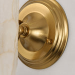 Bild in Gallery-Viewer laden, Close-up of brushed brass wall plate and mounting detail