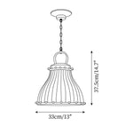 Load image into Gallery viewer, Circus Glass Pendant Lamp – Fun Red Stripe Art Glass for Eclectic Spaces