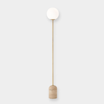 Load image into Gallery viewer, Modern Minimalist Travertine Base Glass Orb Floor Lamp M19