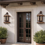 Cargar imagen en el visor de la Galería, Rustic wall sconces beside an entry door