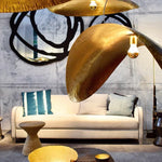 Load image into Gallery viewer, Hammered Brass Suspension Light
