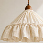 Load image into Gallery viewer, French Country Ruffled Fabric Pendant Light