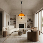 Charger l'image dans la visionneuse de galerie, Lanterne suspendue médiévale Sunset Afterglow avec abat-jour en acrylique français pour salle à manger et hall d'entrée