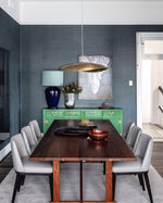 Load image into Gallery viewer, Hammered Brass Suspension Light