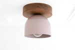 Load image into Gallery viewer, Metio Dome Scandinavian Oak Flush Mount Ceiling Light – Modern Minimalist Design for Living Room & Bedroom