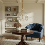 Bild in Gallery-Viewer laden, Norivo Kristall-Akzent Hängeleuchte - Zeitgenössische Pendelleuchte für Wohnzimmer