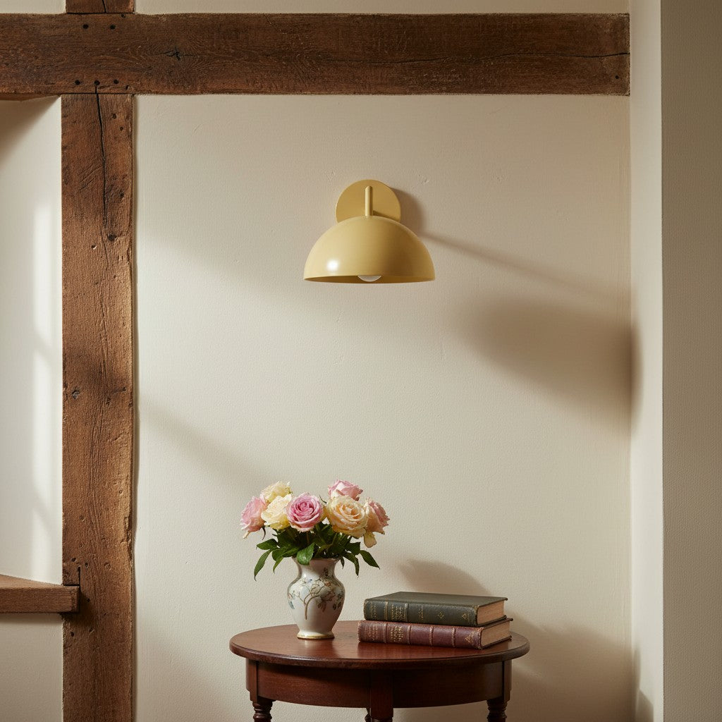 Metio Dome Wall Sconce – Mid-Century Dome Shade for Living Room