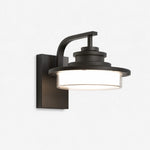 Cargar imagen en el visor de la Galería, Round black glass outdoor wall light