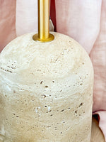 Load image into Gallery viewer, Modern Minimalist Travertine Base Glass Orb Floor Lamp M19