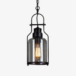 Bild in Gallery-Viewer laden, Lirra Vintage Eisen-Glas-Hängeleuchte – Deckenleuchte im Industrie-Stil für Bars und Wohnungen U20