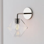 Load image into Gallery viewer, Talvior Faceted Glass Wall Sconce – Modern Style Bathroom or Hallway Accent Light