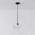 Load image into Gallery viewer, Merin Geometric Glass Chandelier – Modern Architectural Lighting for Dining Room or Foyer