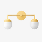 Cargar imagen en el visor de la Galería, Aplique de pared moderno de cristal opalino para tocador – Lámpara de pared de baño de cristal opalino