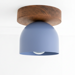 Load image into Gallery viewer, Metio Dome Scandinavian Oak Flush Mount Ceiling Light – Modern Minimalist Design for Living Room & Bedroom