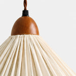 Load image into Gallery viewer, French Country Ruffled Fabric Pendant Light