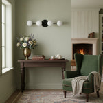 Load image into Gallery viewer, Glorica Glass Minimalist Metal Bar Vanity Light – Globe Wall Lamp for Dressing Room & Bathroom