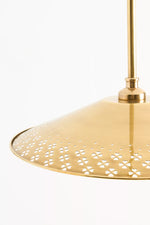 Load image into Gallery viewer, Auriglow Enameled Brass Pendant With Clover Cutout Shade