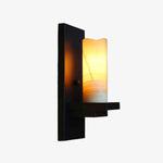 Bild in Gallery-Viewer laden, Black wall sconce with warm shade lit