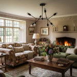 Bild in Gallery-Viewer laden, Mobilux Line Geometrischer Kronleuchter – Modernes Metalllicht für Schlafzimmer