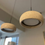Load image into Gallery viewer, Travertine Drum Pendant Lamp