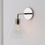 Load image into Gallery viewer, Conica Sculptural Cone Glass Wall Sconce – Modern Minimalist Lighting for Bathroom or Hallway