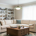 Charger l'image dans la visionneuse de galerie, Suspension Oribela Sleek Saucer au profil fin – Lampe suspendue moderne et minimaliste pour salle à manger et îlot de cuisine