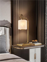 Load image into Gallery viewer, New Chinese Style Full Copper Lotus Chri Alabaster Table Lamp