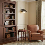 Cargar imagen en el visor de la Galería, Lámpara de pared moderna industrial Cordax: vidrio opalino suave con brillo para pasillo o dormitorio